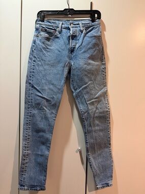 Levi's Light Blue Denim Jeans with Brown Leather Patch